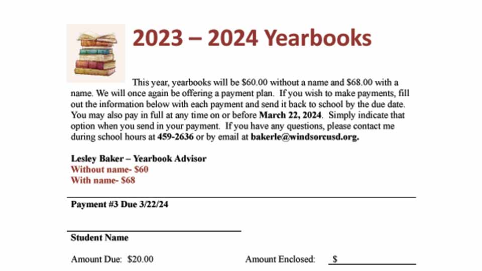 2023-2024 Yearbook Order